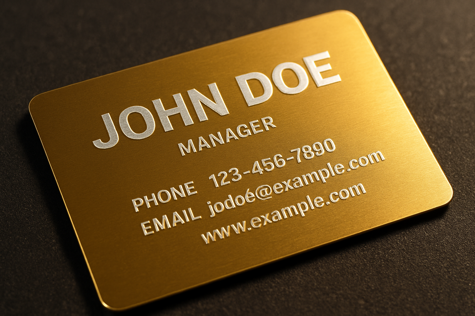 Make the words look like aluminum